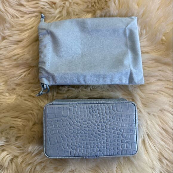 Express Genuine Leather Jewlery Travel Box w/ Mirror & Case